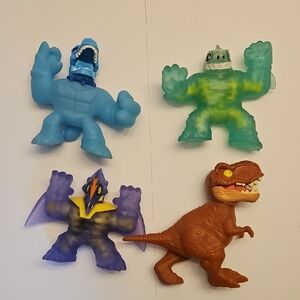 Heroes Goo Jit Zu Dino Power & Dino X-Ray Monster Action Figures Set  Of 4 GUC